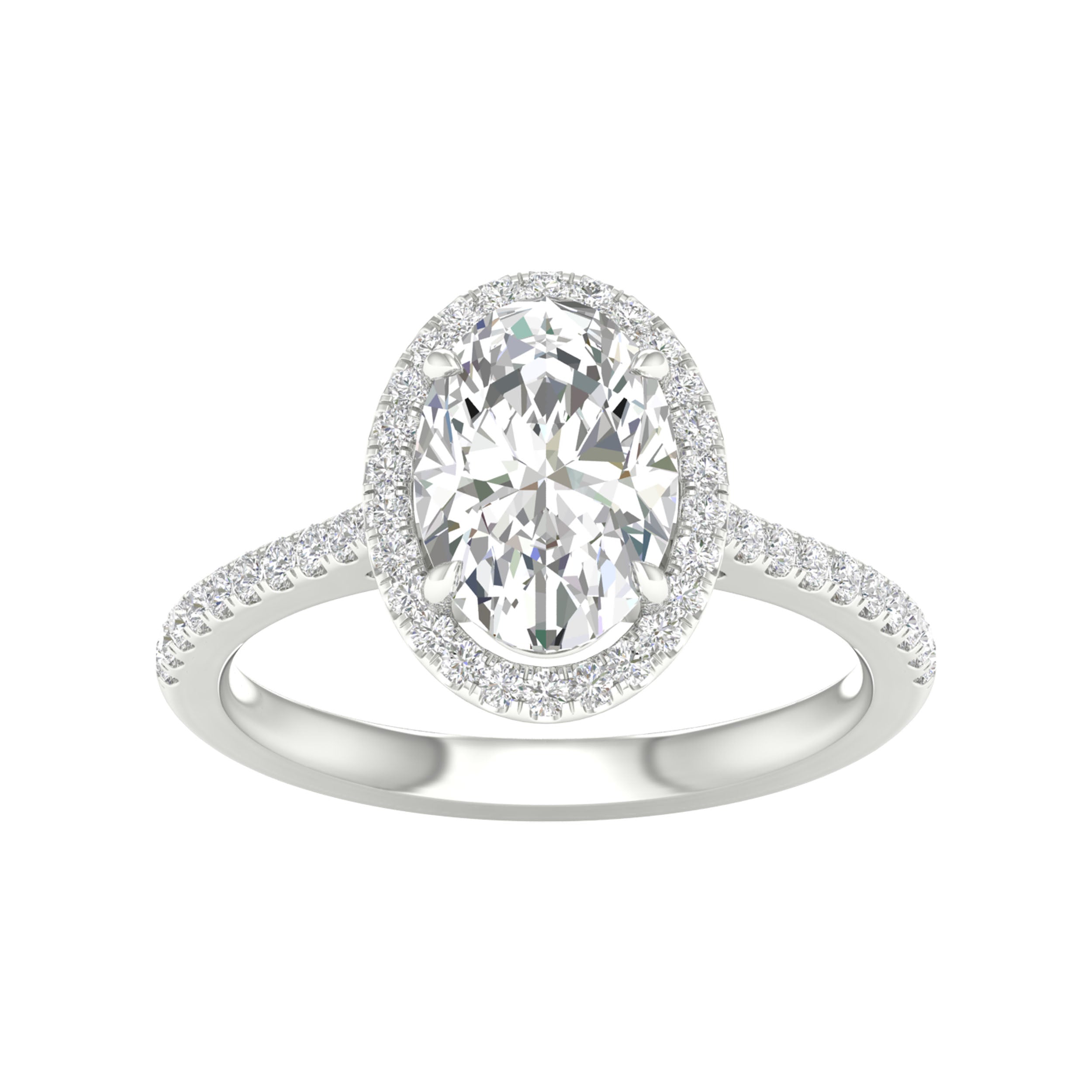 14K White Gold 2.25Ct Certified Lab Grown Diamond Ring ( Igi Certified )