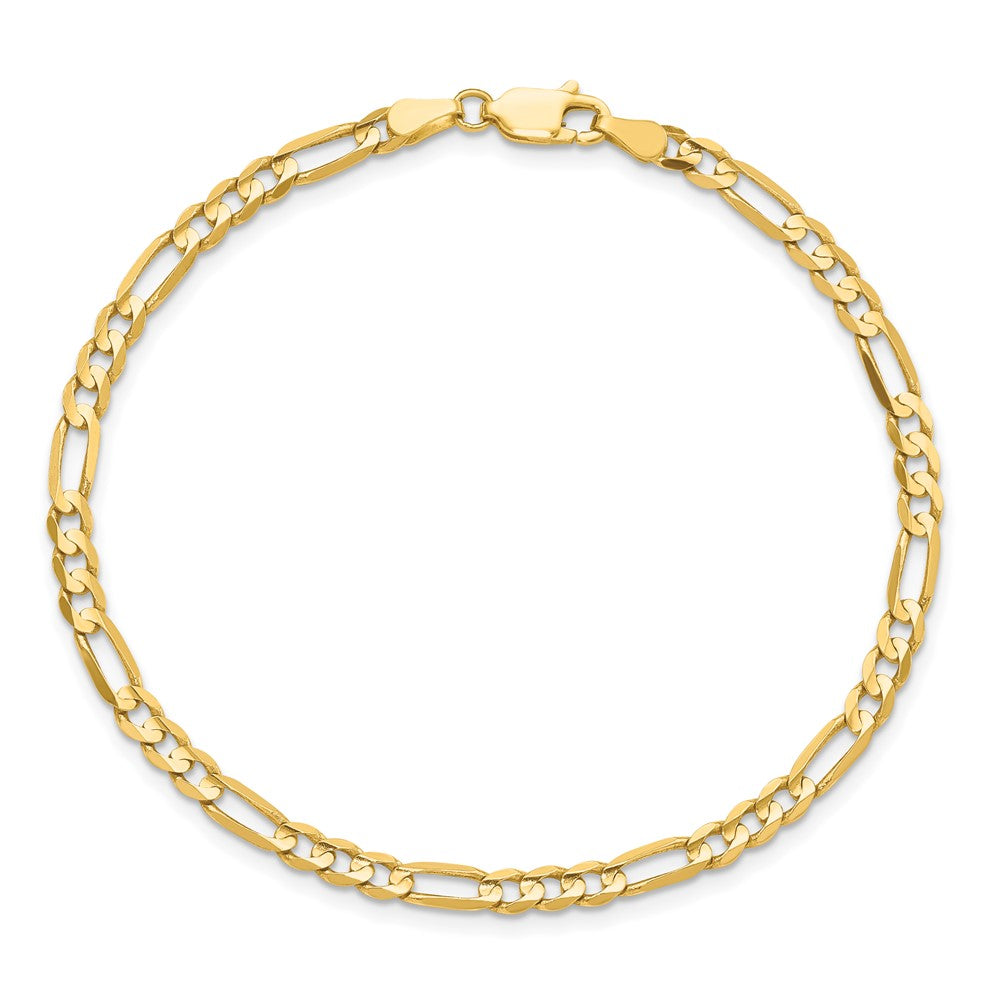 14K 4mm Flat Figaro Chain