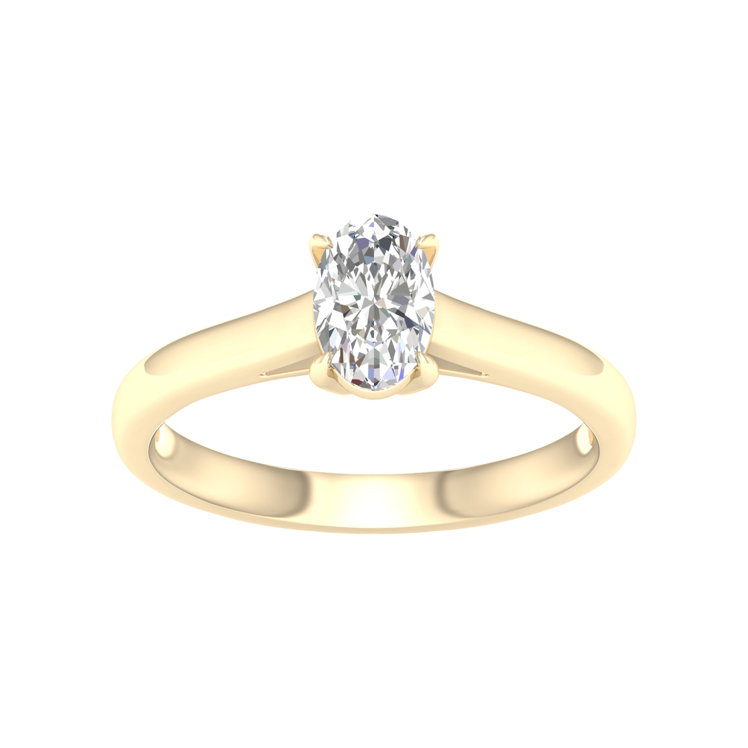 14K Yellow Gold 0.75Ct Certified Lab Grown Diamond Ring ( Igi Certified )