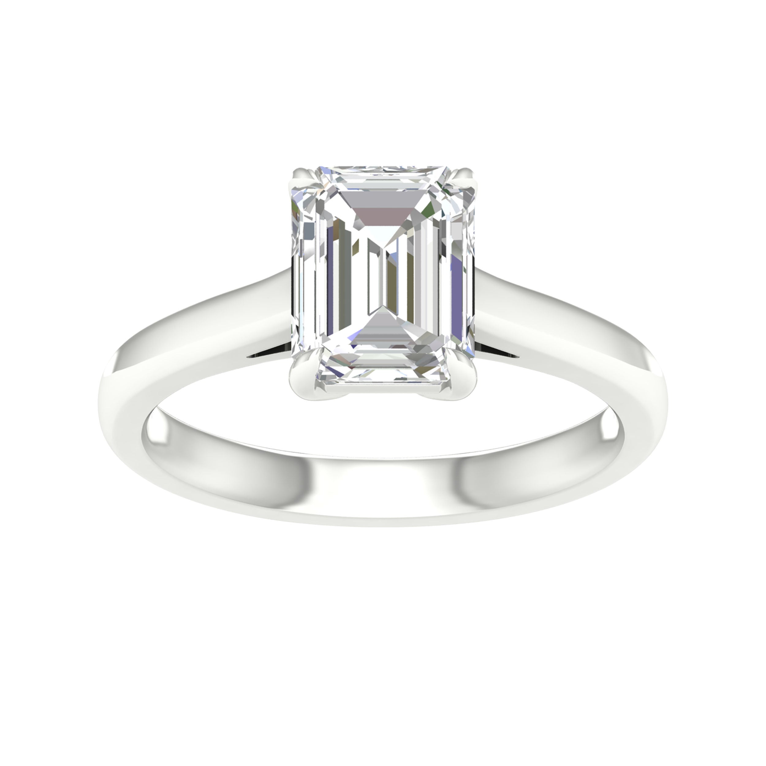 14K White Gold 2.00Ct Certified Lab Grown Diamond Ring