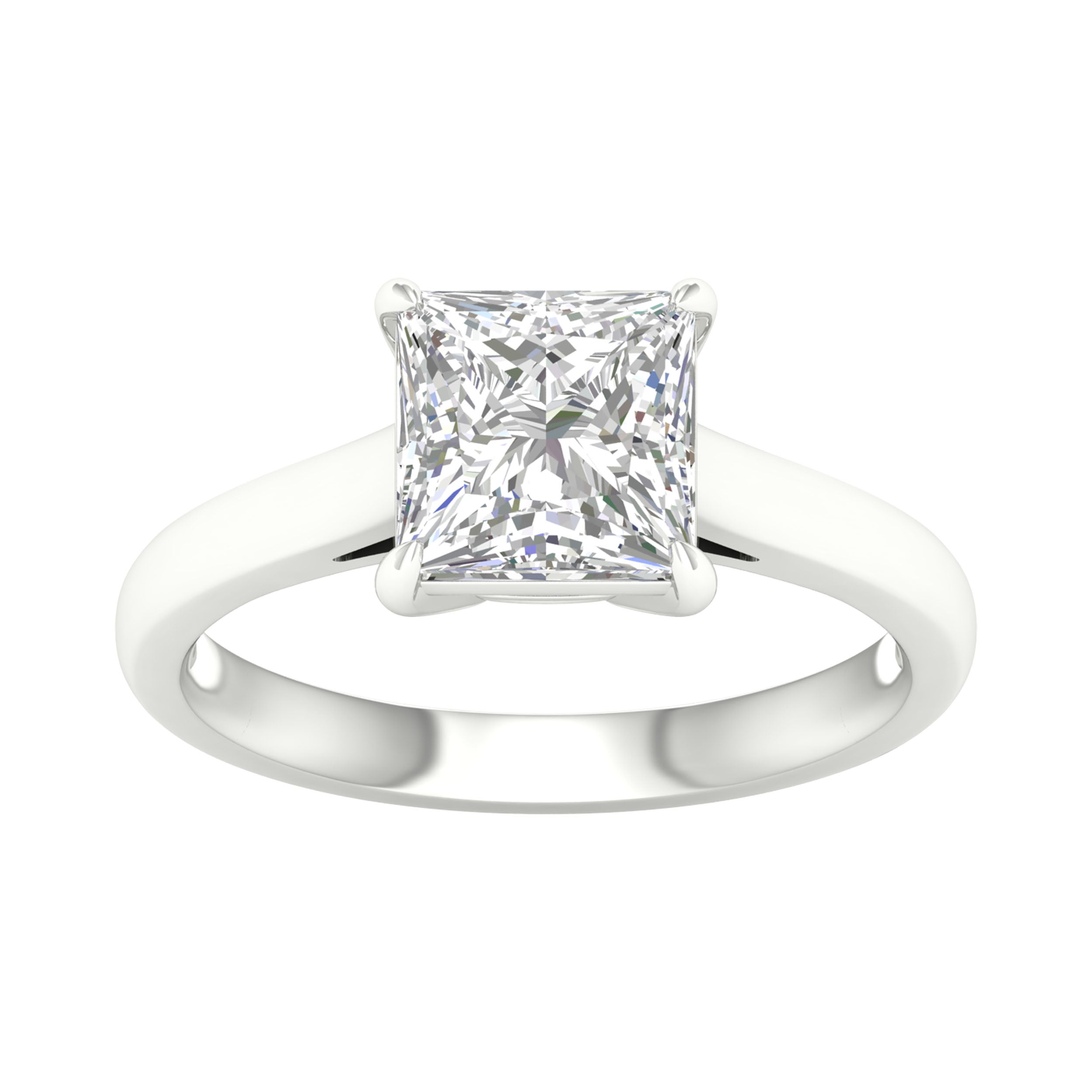 14K White Gold 2.00Ct  Certified Lab Grown Diamond Ring ( Igi Certified )