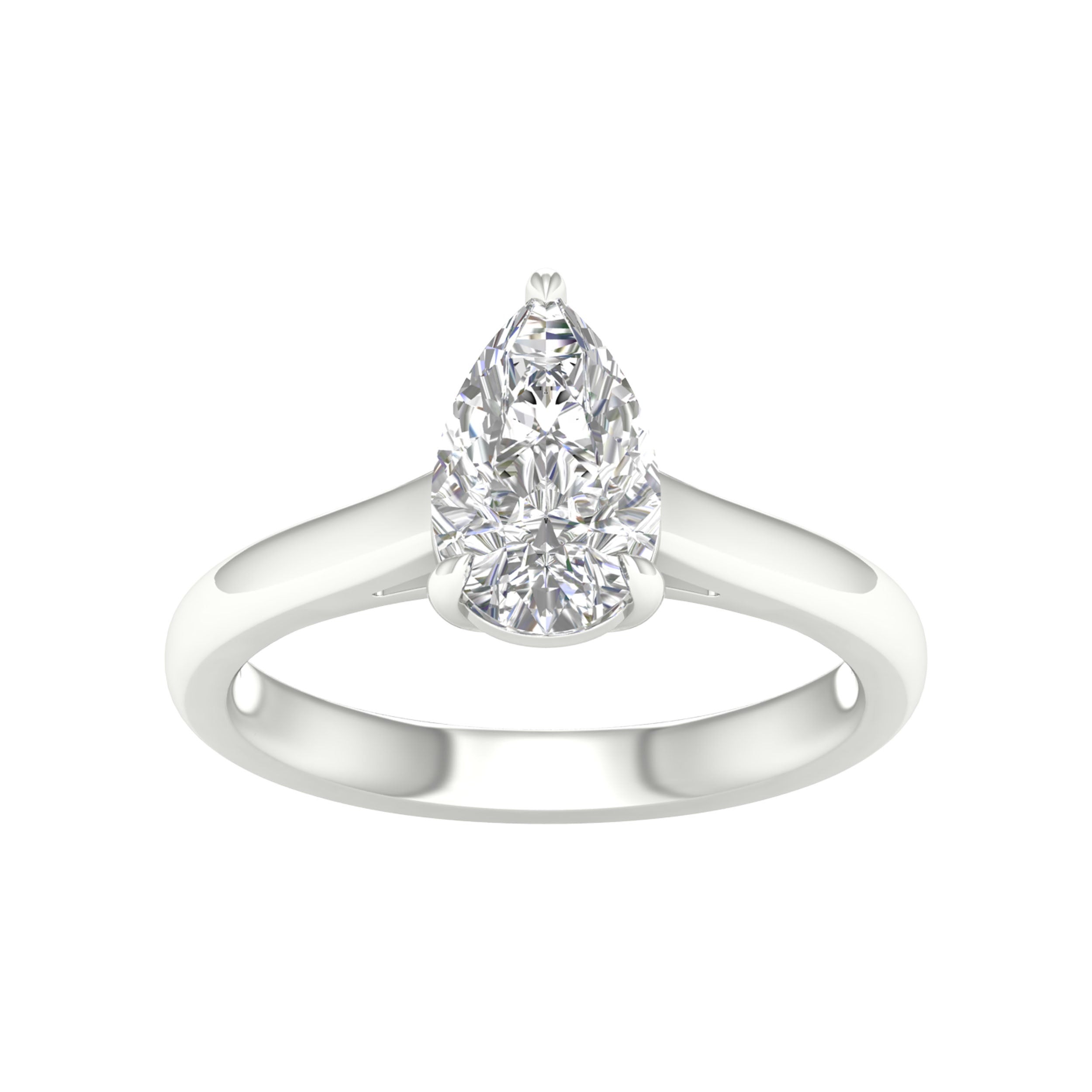 14K White Gold 1.50Ct Certified Lab Grown Diamond Ring ( Igi Certified )