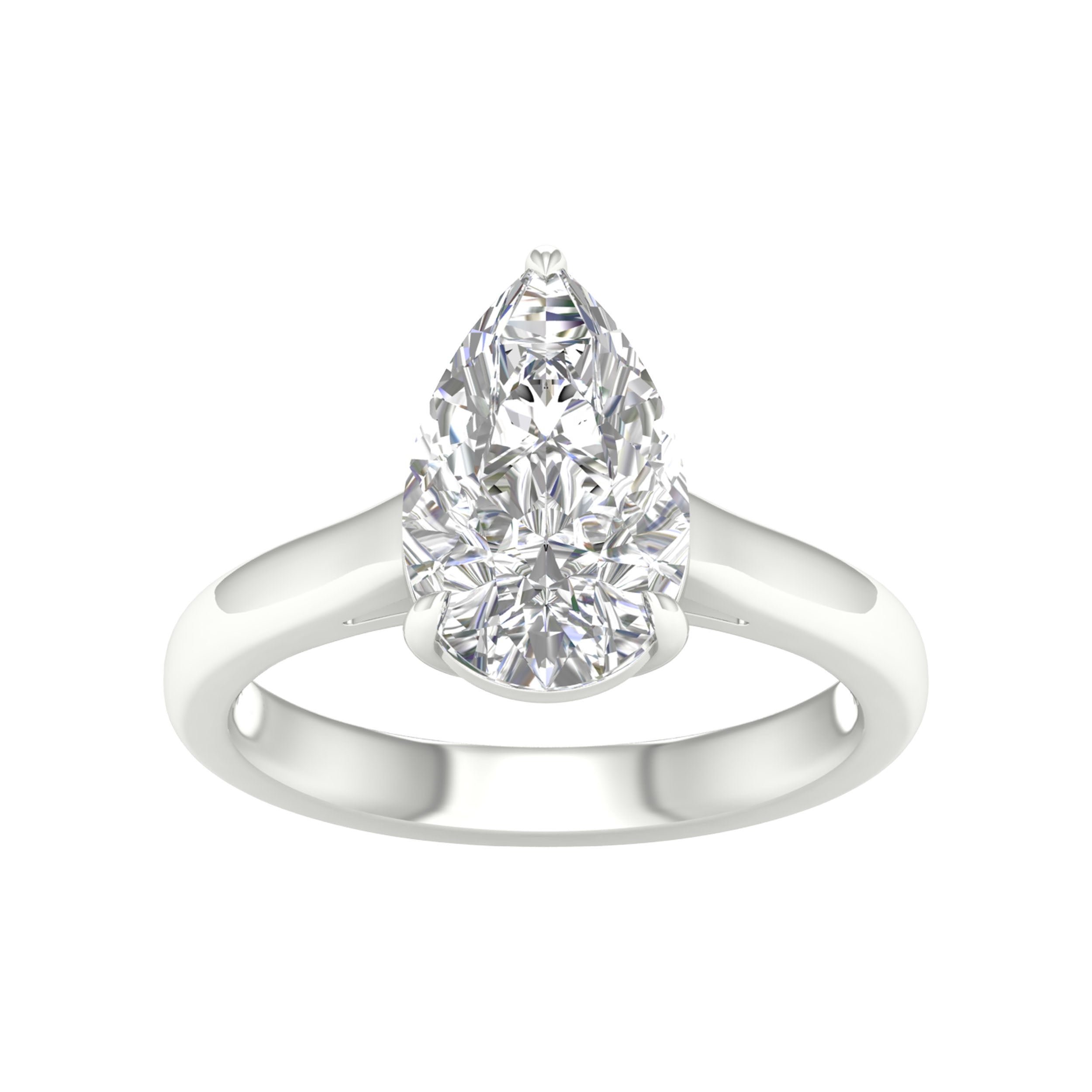 14K White Gold 3.00Ct Certified Lab Grown Diamond Ring ( Igi Certified )