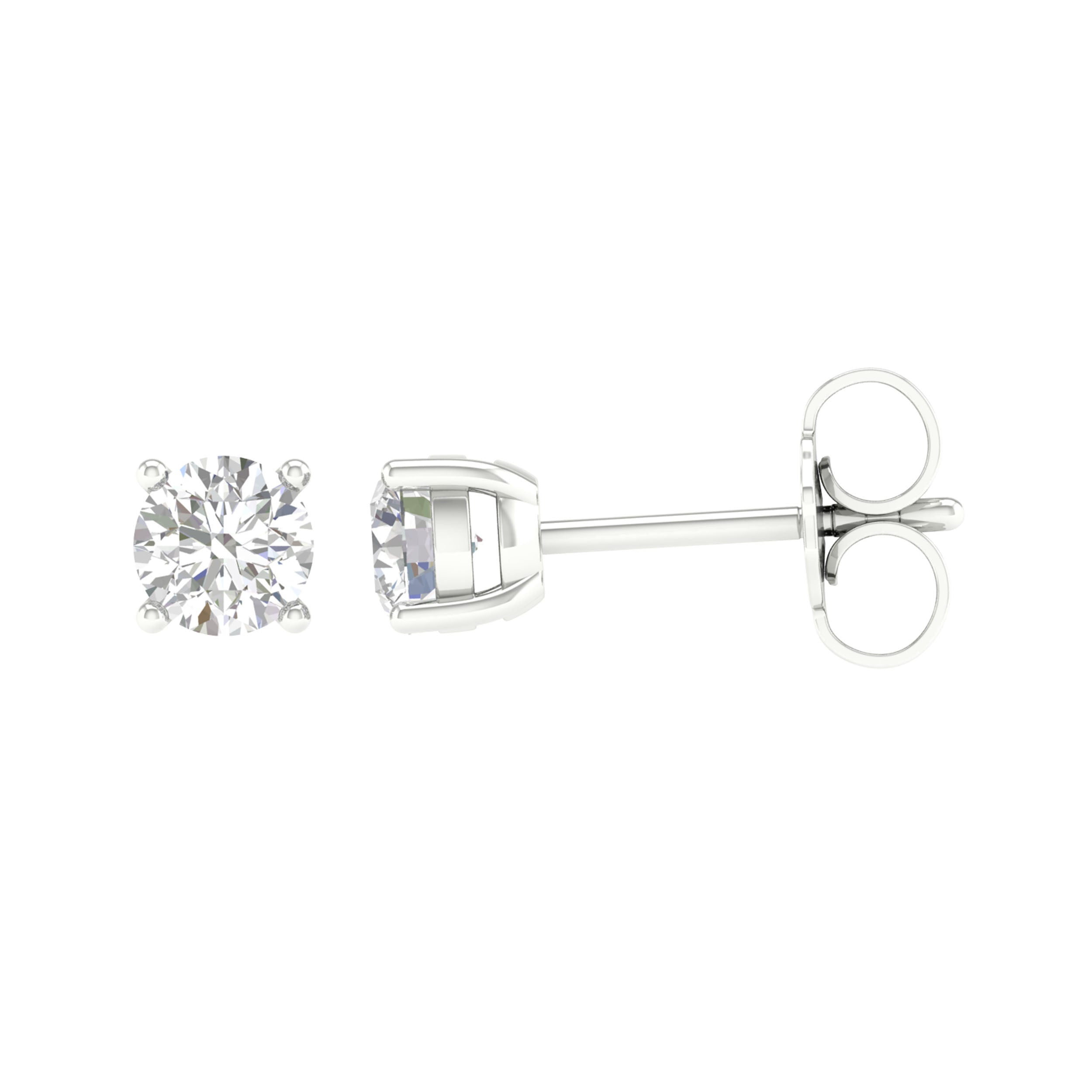 14K White Gold 0.50Ct Certified Lab Grown Diamond Earring ( Igi Certified )