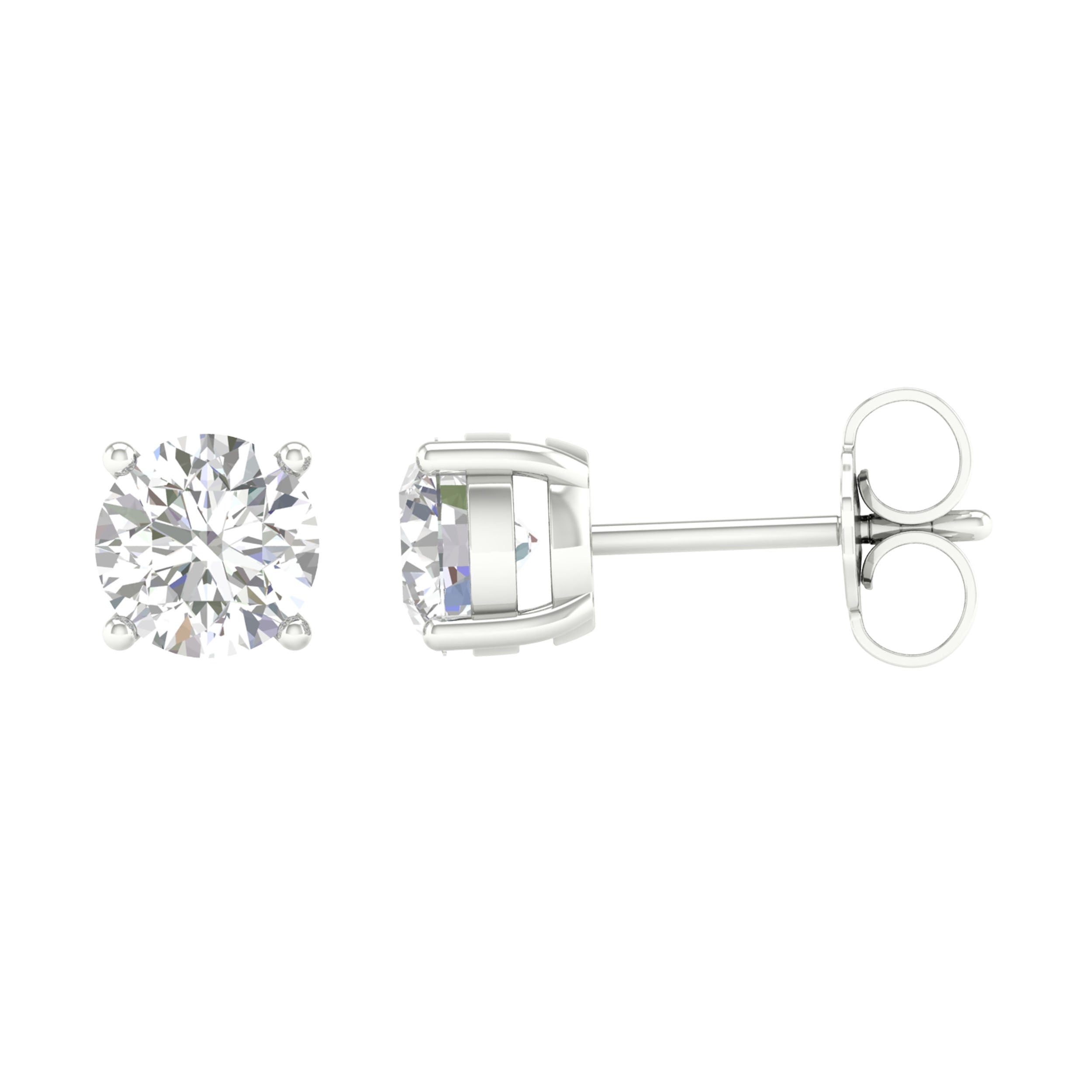 14K White Gold 2.00Ct Certified Lab Grown Diamond Earring ( Igi Certified )