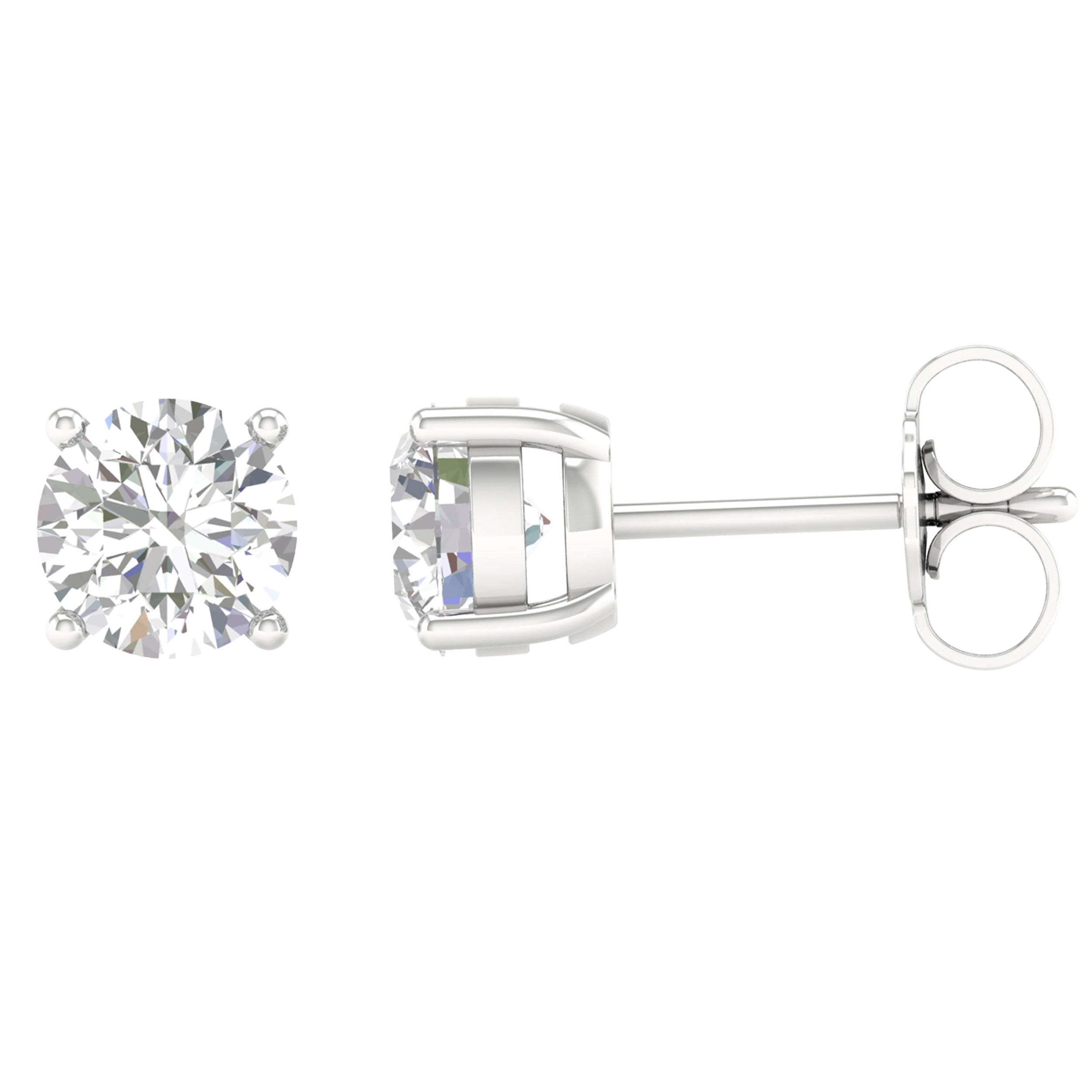 14K White Gold 4.00Ct  Certified Lab Grown Diamond Earring ( Igi Certified )