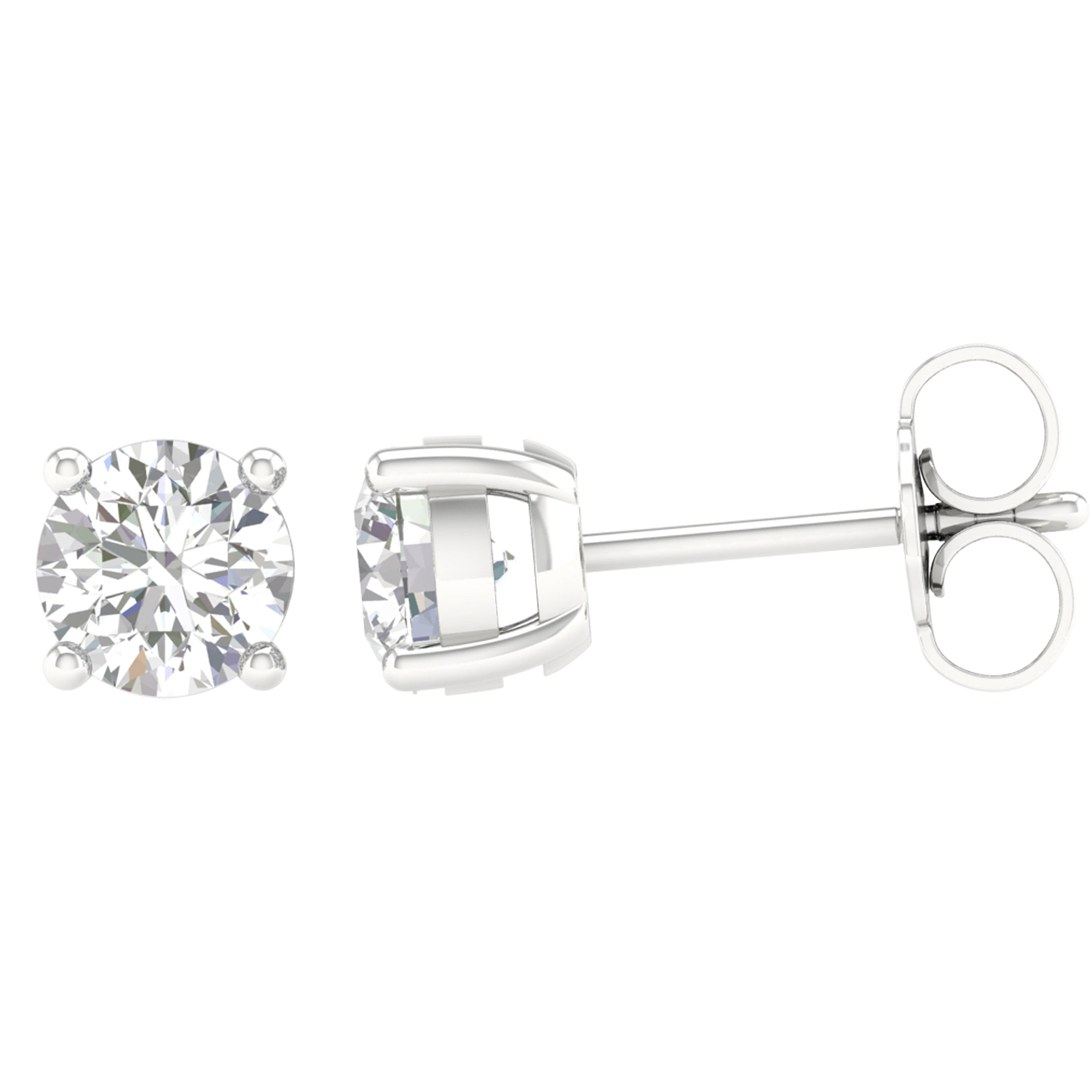 14K White Gold 1.00Ct Certified Lab Grown Diamond Earring ( Igi Certified )