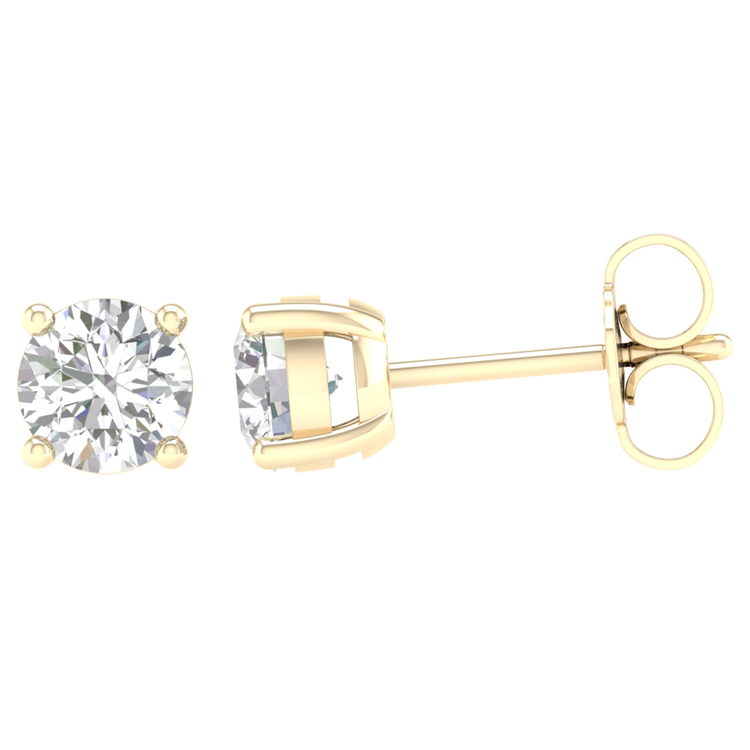 14K White Gold 1.00Ct  Certified Lab Grown Diamond Earring ( Igi Certified )