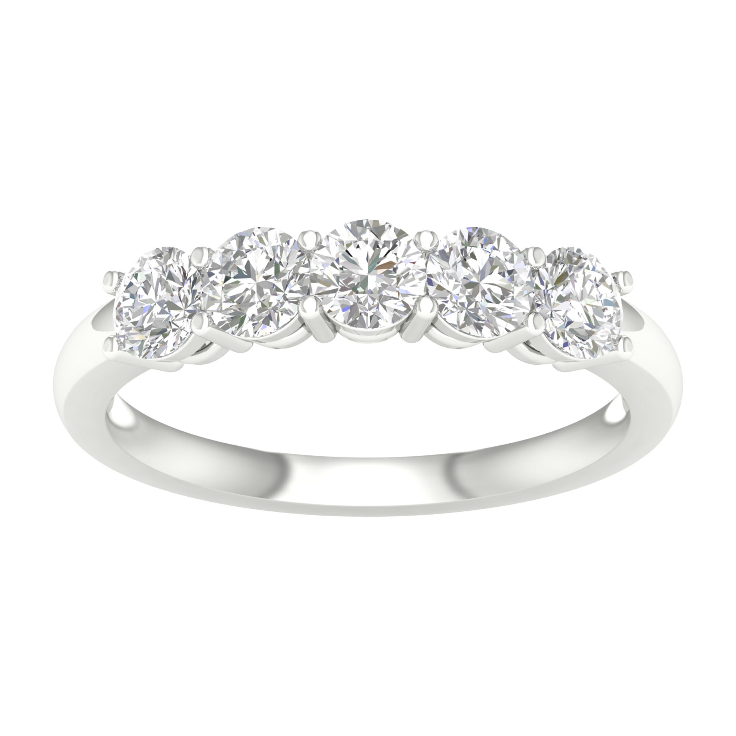 14K White Gold 1.00Ct Lab Grown Diamond Band