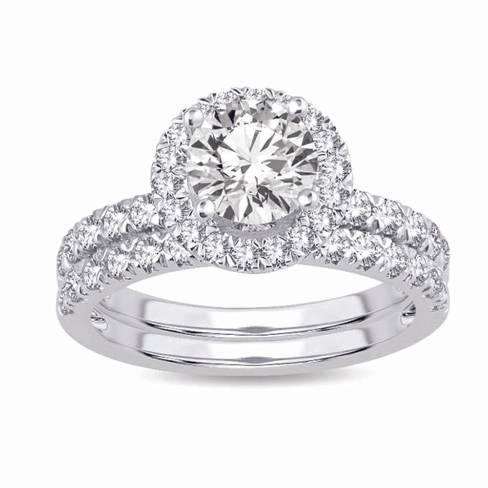 14K White Gold 2.00Ct Lab Grown Diamond Bridal Ring