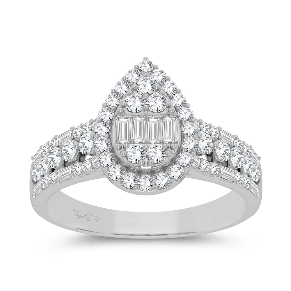 14K White Gold 0.75Ct Engagement Ring