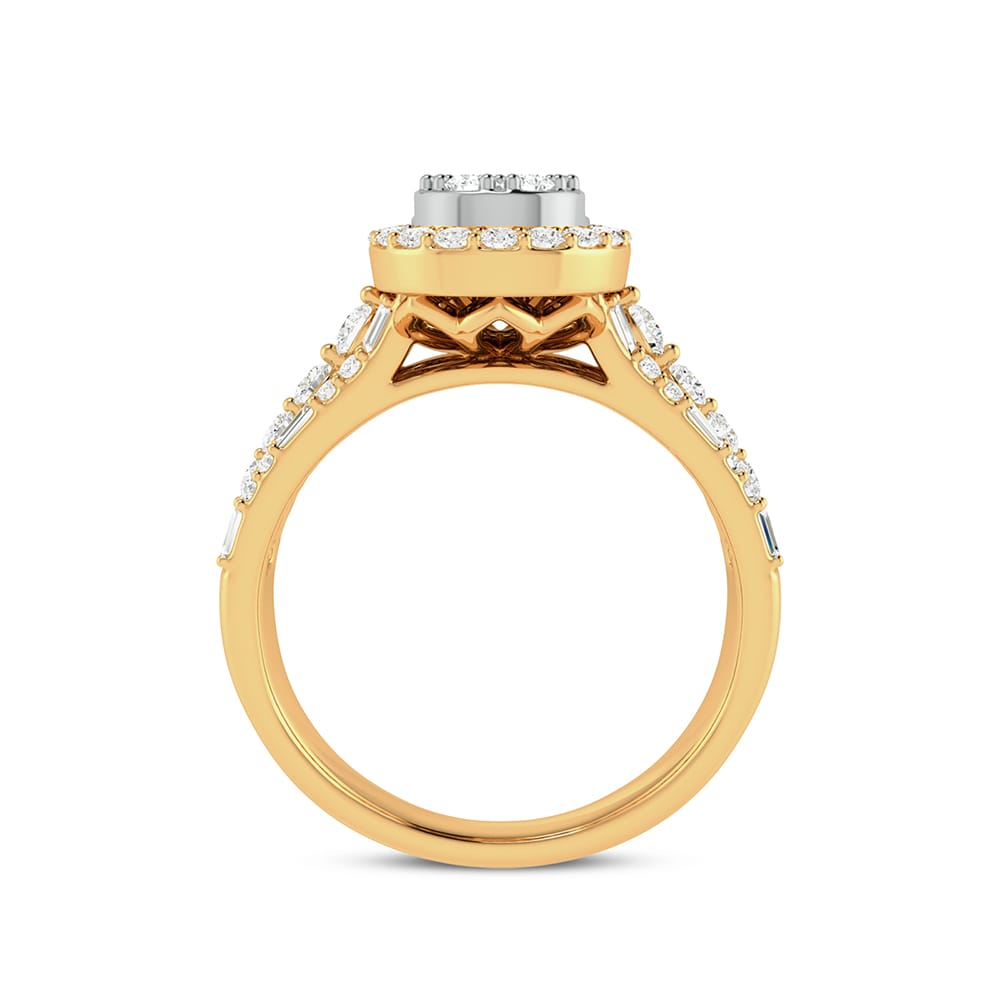 14K Yellow Gold 0.75Ct Engagement Ring