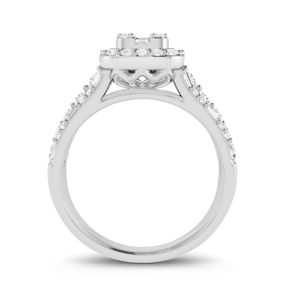 14K White Gold 0.75Ct Engagement Ring