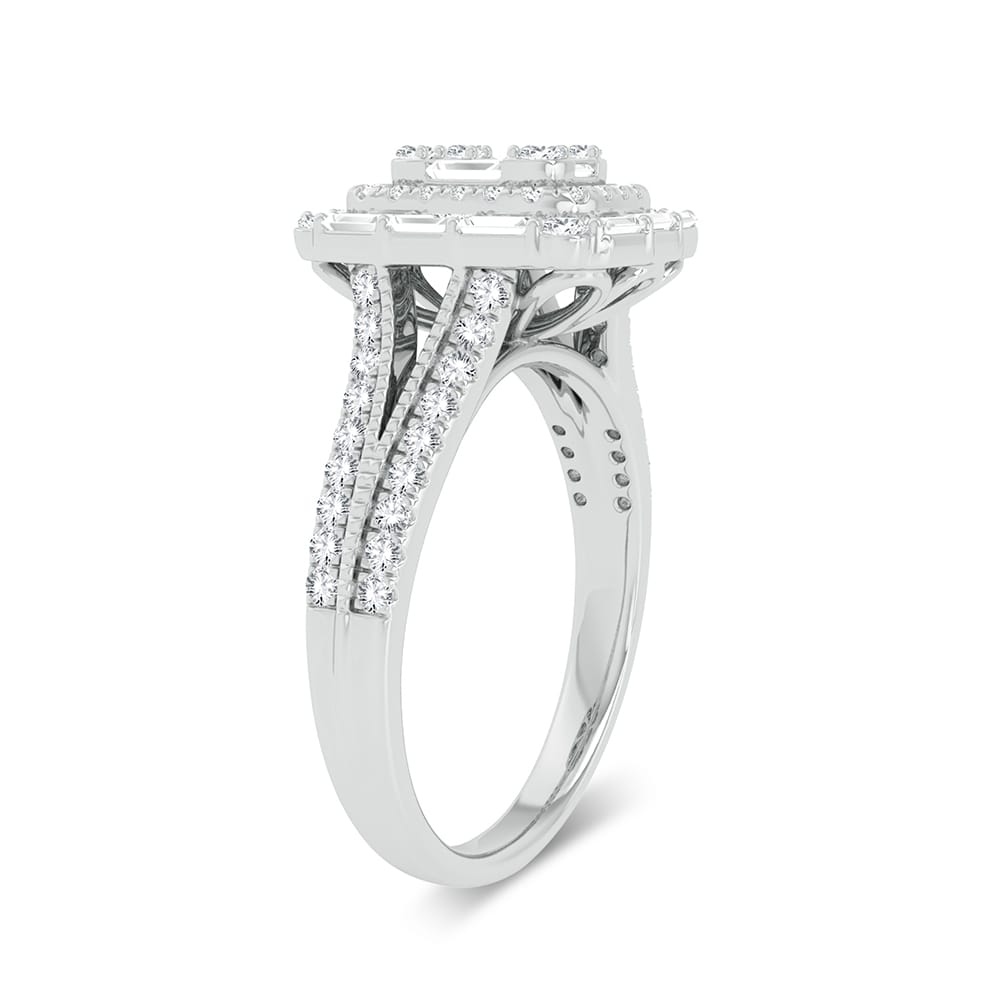 14K White Gold 0.75Ct Engagement Ring