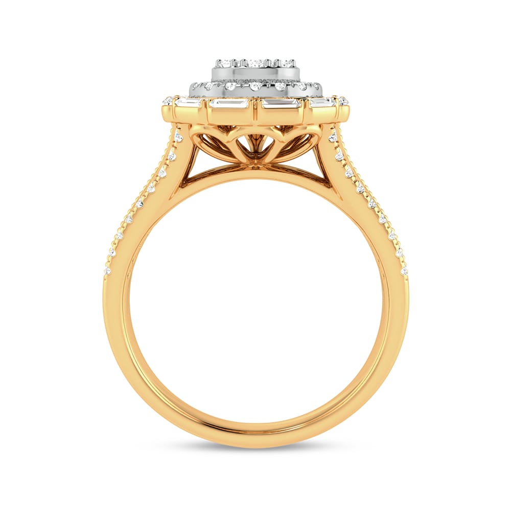 14K Yellow Gold 0.75Ct Engagement Ring