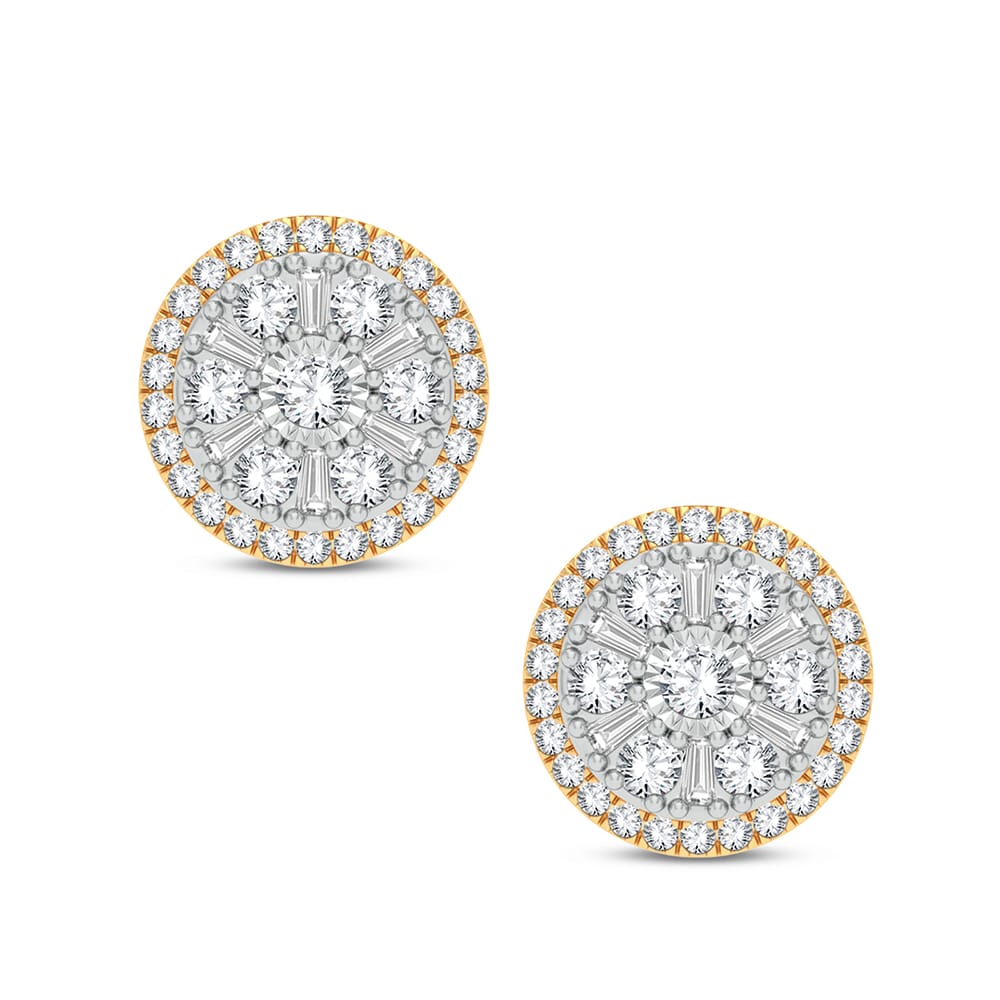 14K Yellow Gold 0.50Ct Diamond Earring