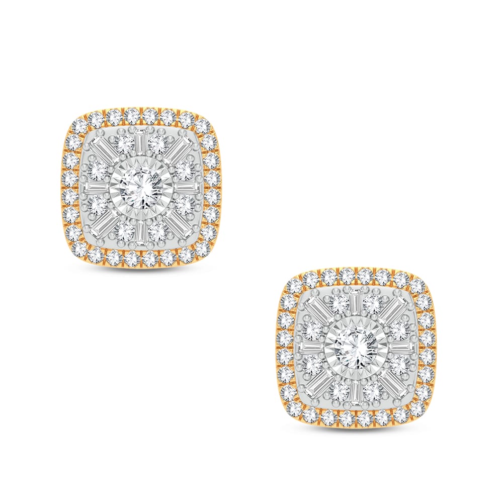 14K Yellow Gold 0.50Ct Diamond Earring