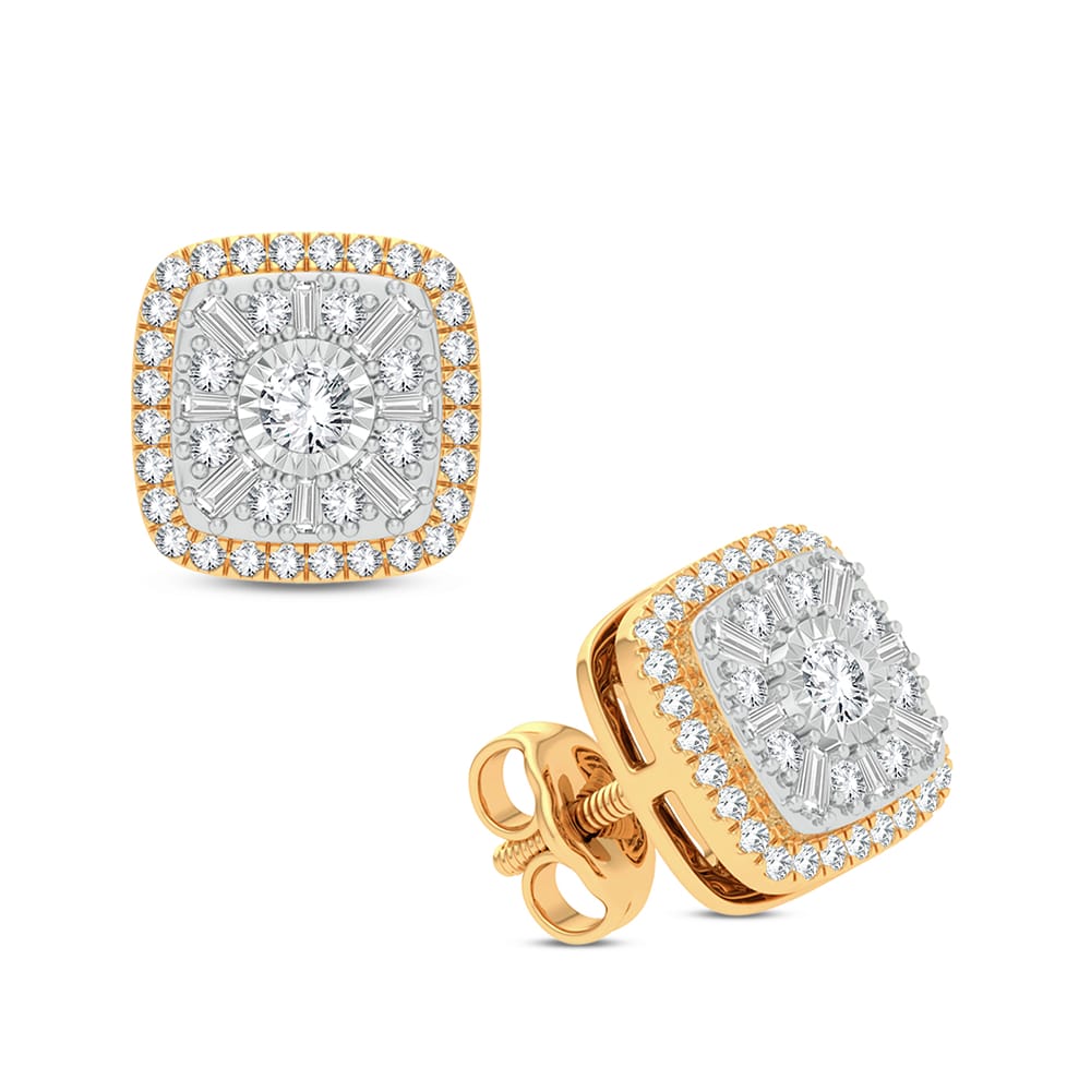 14K Yellow Gold 0.50Ct Diamond Earring