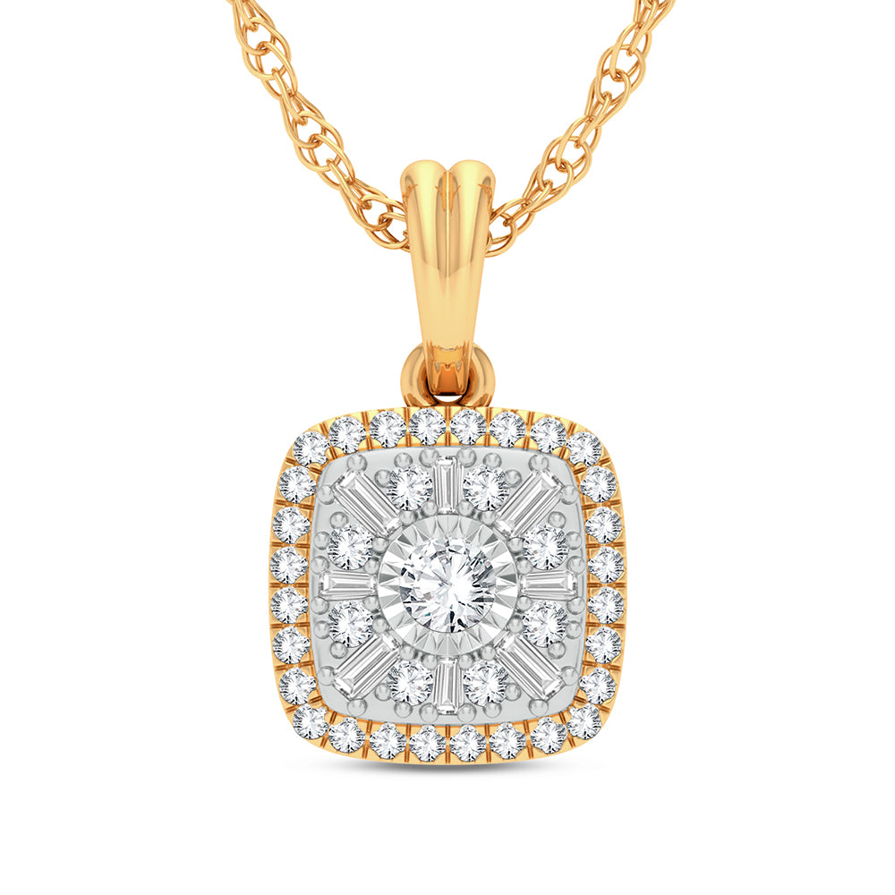 14K Yellow Gold 0.25Ct Diamond Pendant