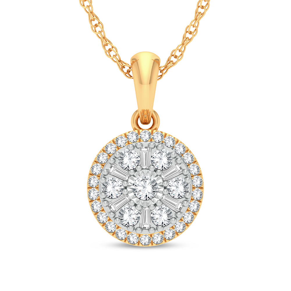 14K Yellow Gold 0.25Ct Diamond Pendant