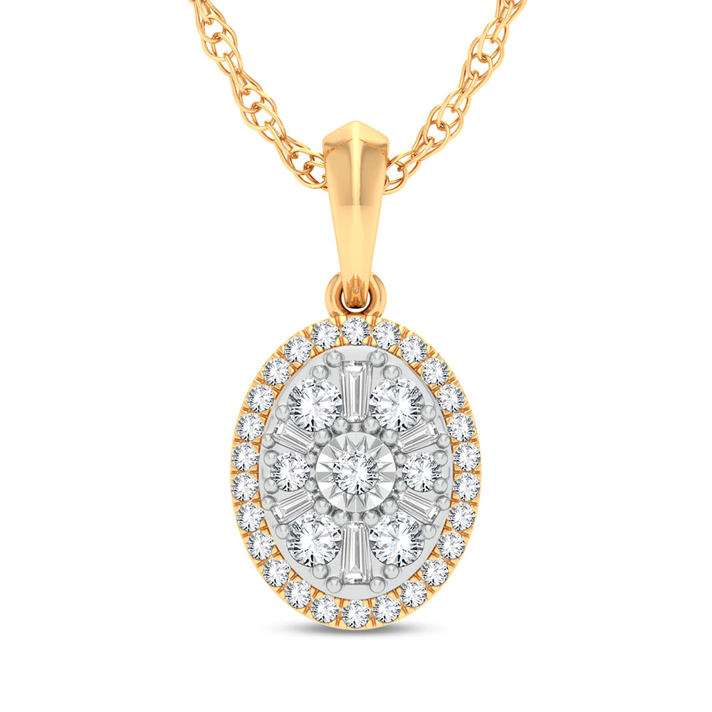 14K Yellow Gold 0.25Ct Diamond Pendant