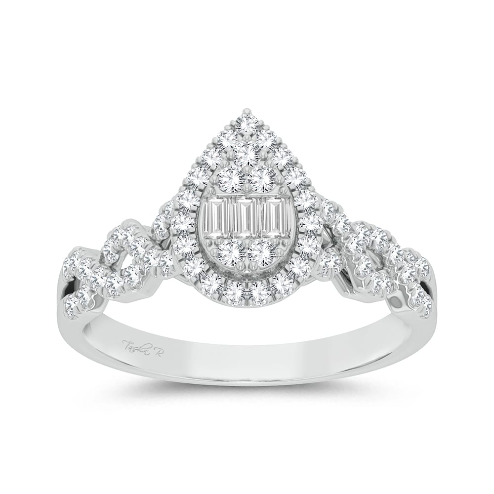 14K White Gold 0.50Ct Fashion Ring