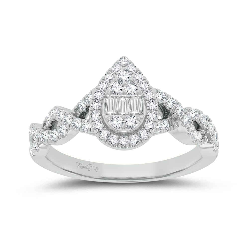 14K White Gold 0.50Ct Fashion Ring