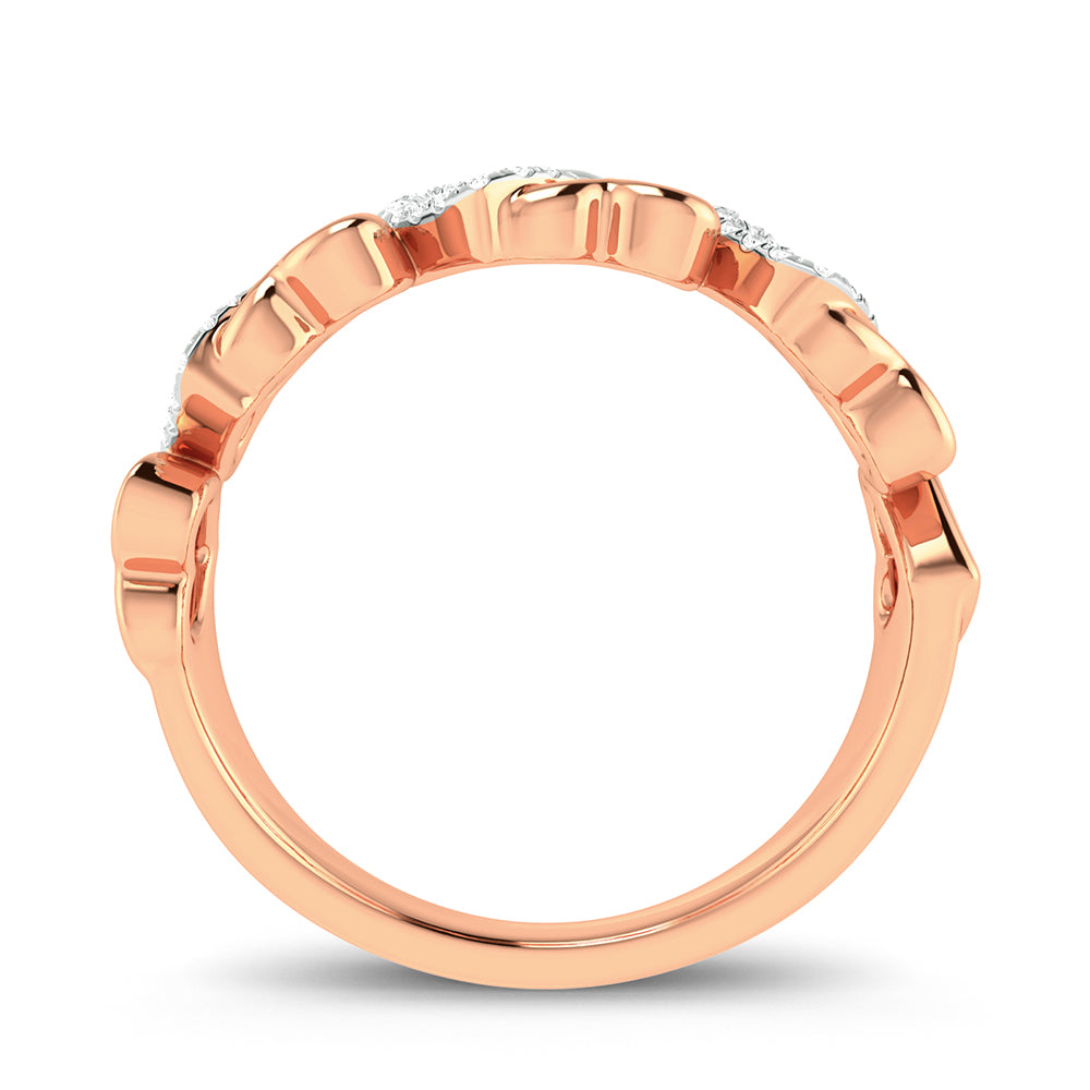 10K Rose Gold 0.10Ct Diamond Ring