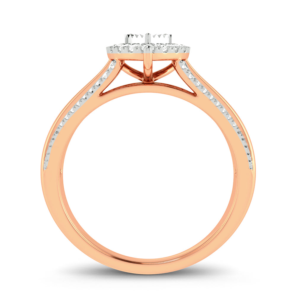 10K Rose Gold 0.15Ct Diamond Ring