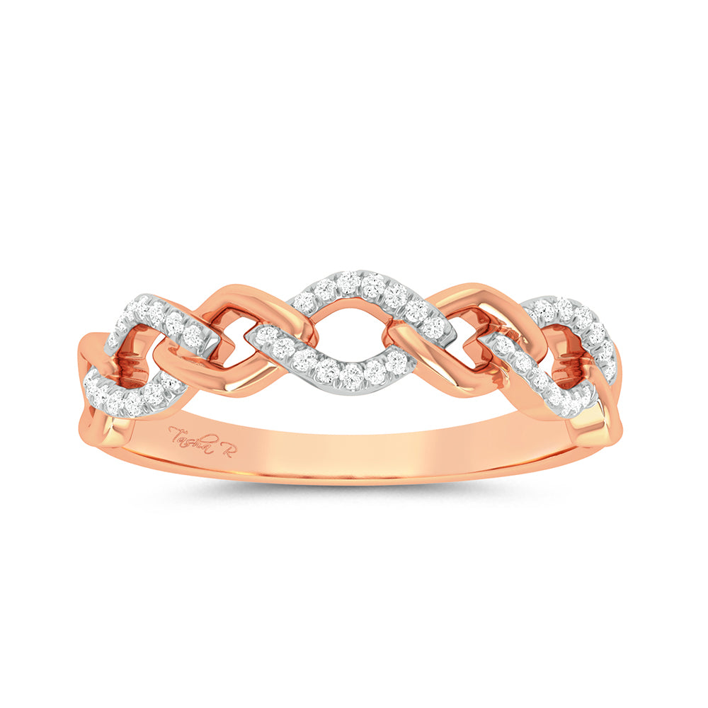 10K Rose Gold 0.10Ct Diamond Ring