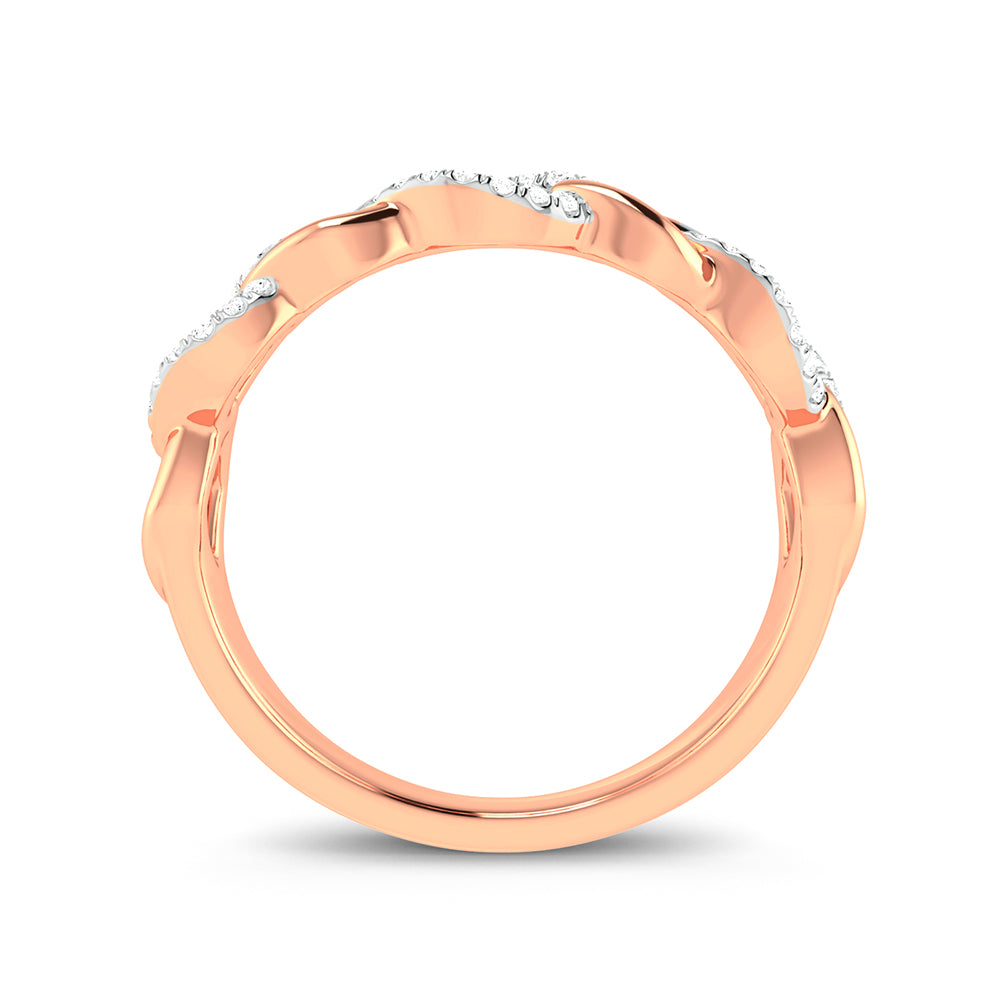 10K Rose Gold 0.10Ct Diamond Ring