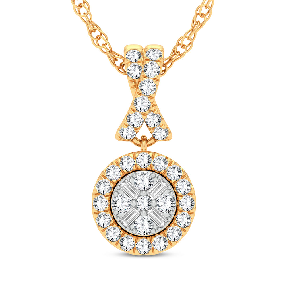 10K Yellow Gold 0.20Ct Diamond Pendant