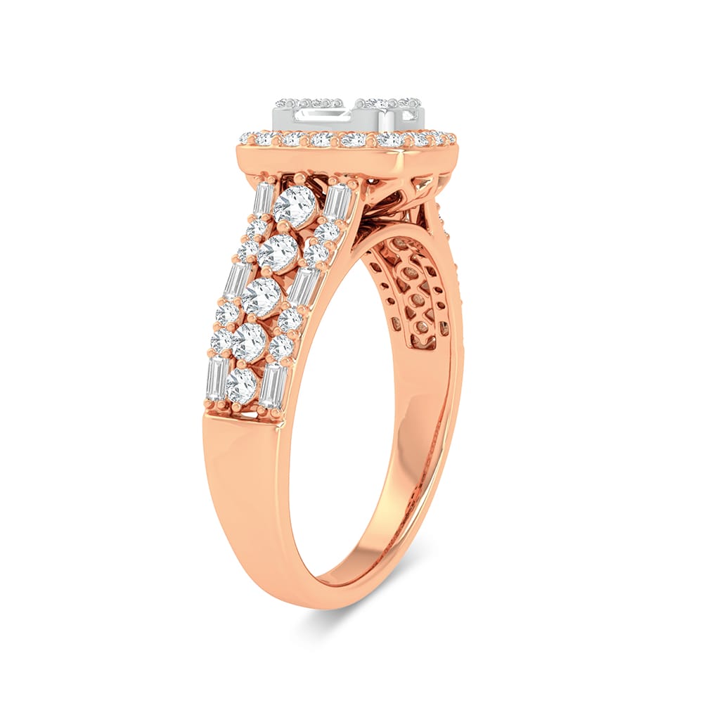 14K Rose Gold 0.75Ct Engagement Ring