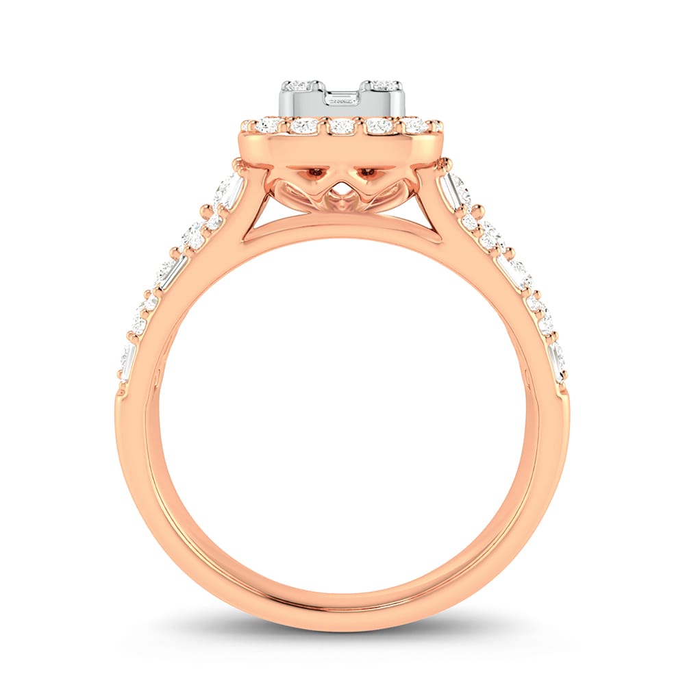 14K Rose Gold 0.75Ct Engagement Ring