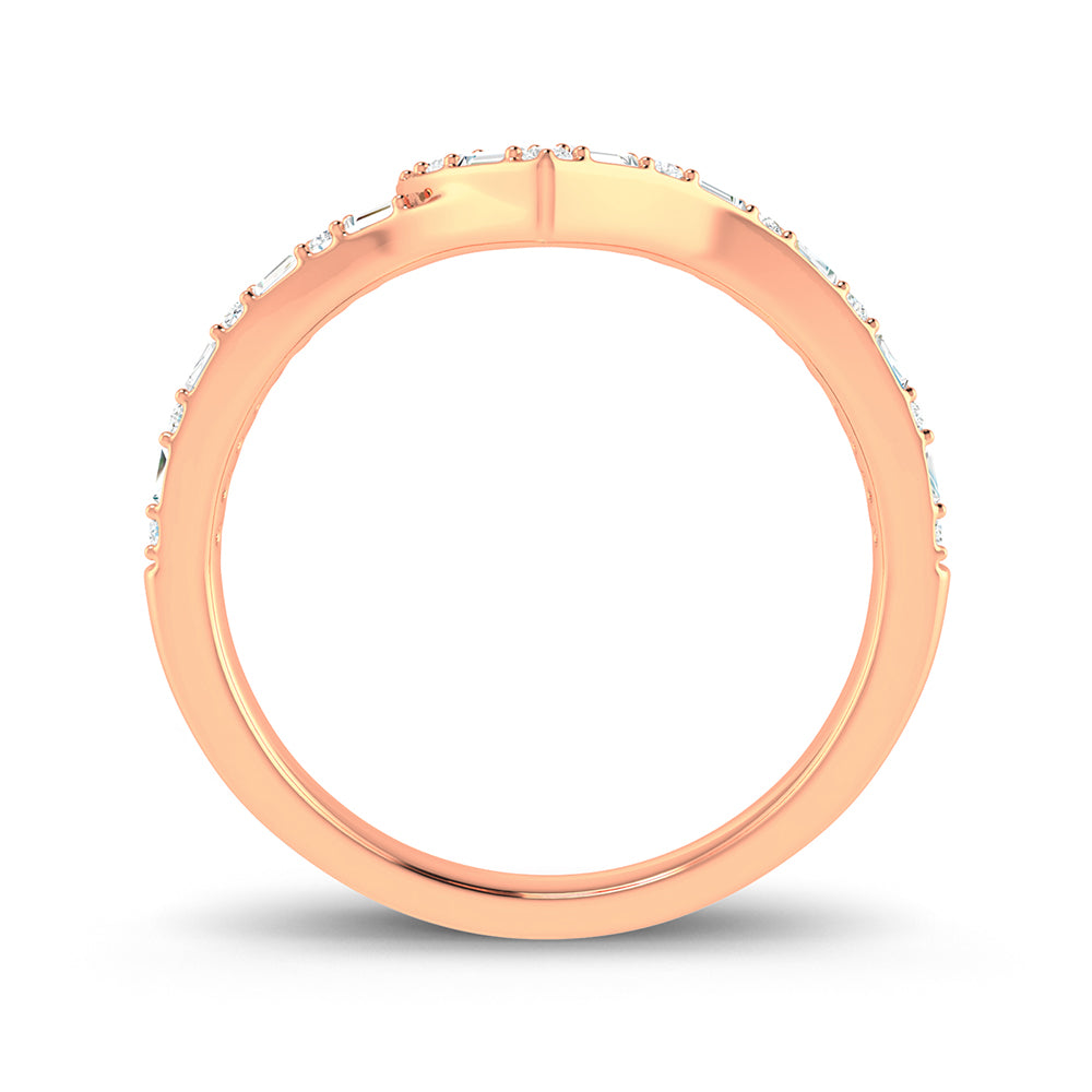 10K Rose Gold 0.17Ct Diamond Ring