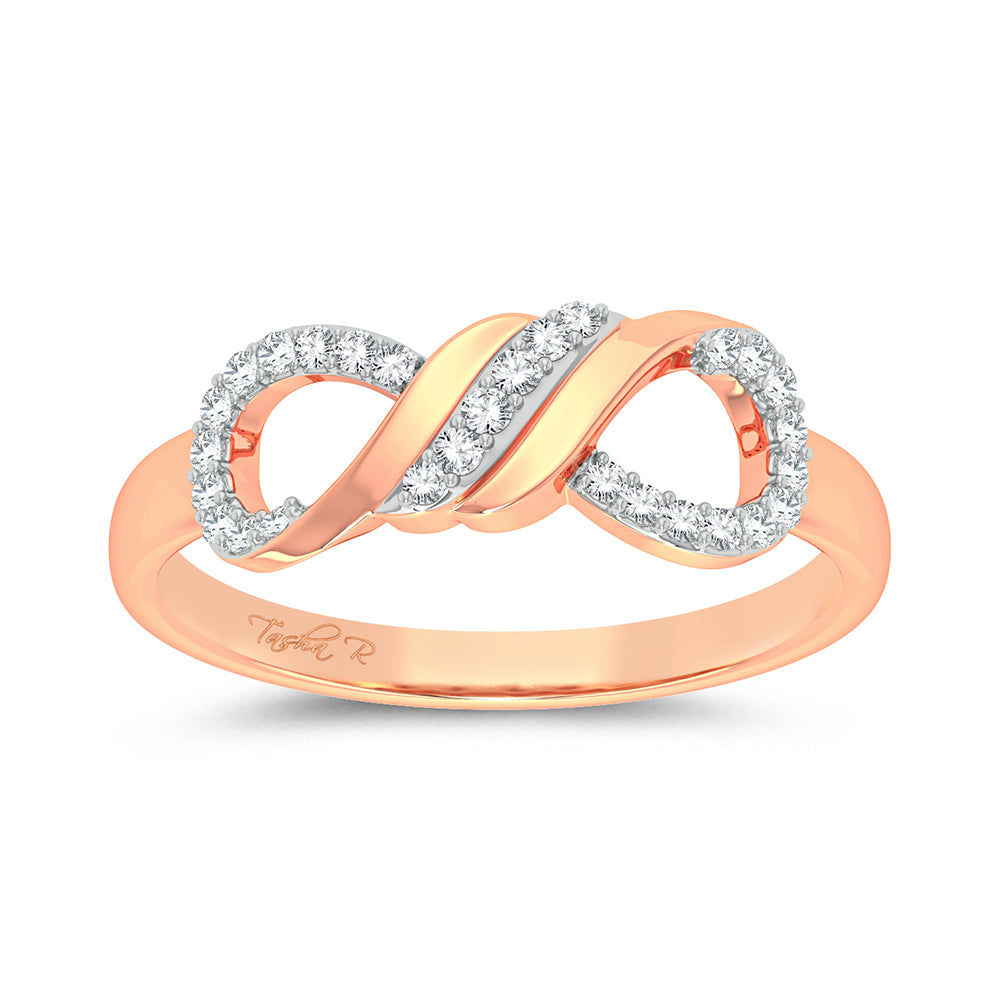 10K Rose Gold 0.13Ct Diamond Ring