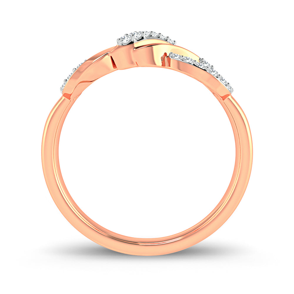 10K Rose Gold 0.13Ct Diamond Ring