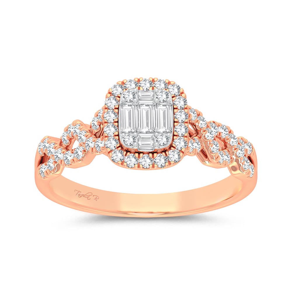 14K Rose Gold 0.50Ct Fashion Ring