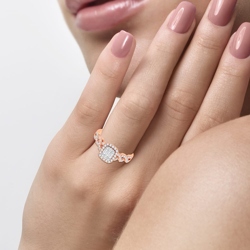 14K Rose Gold 0.50Ct Fashion Ring