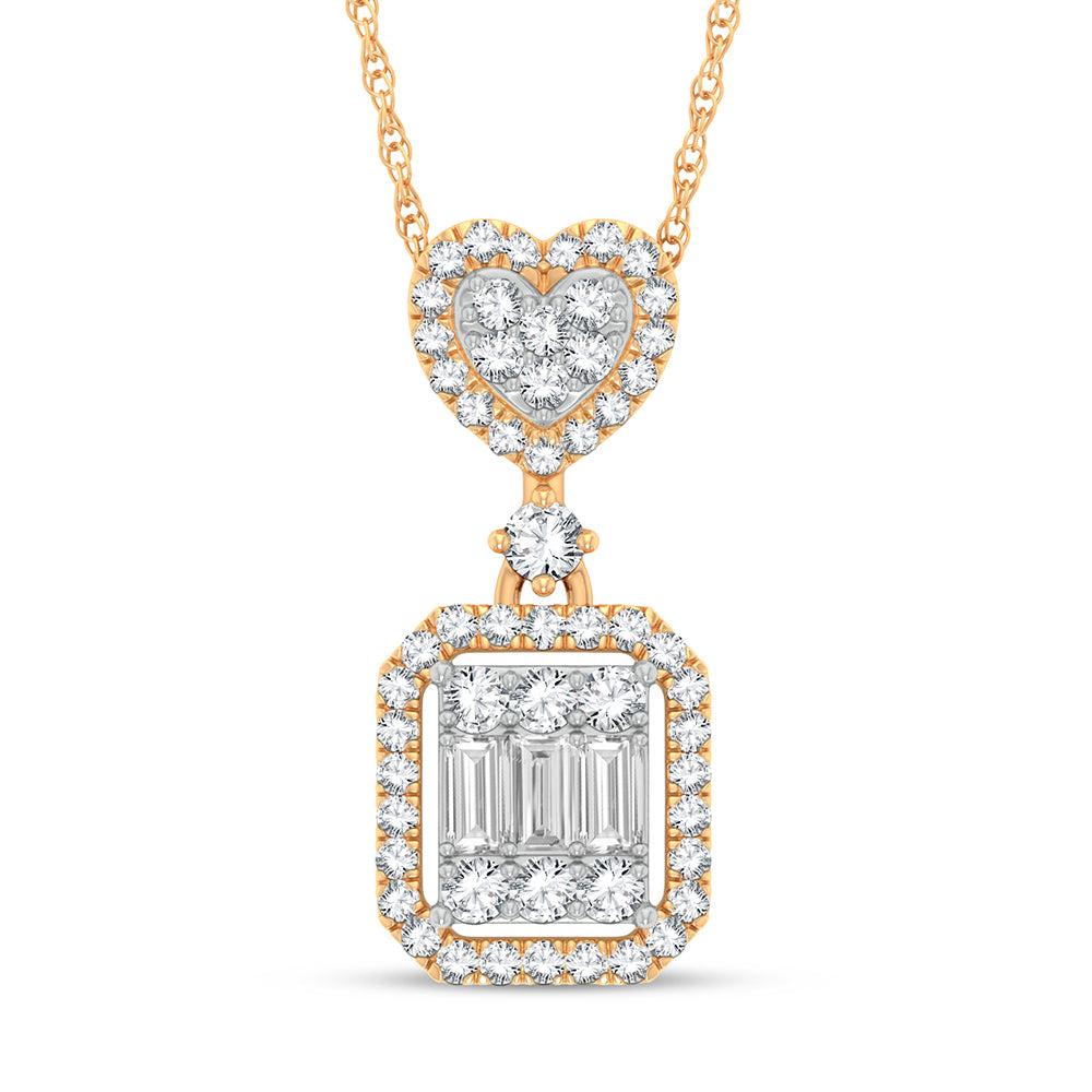 10K Yellow Gold 0.35Ct Diamond Pendant