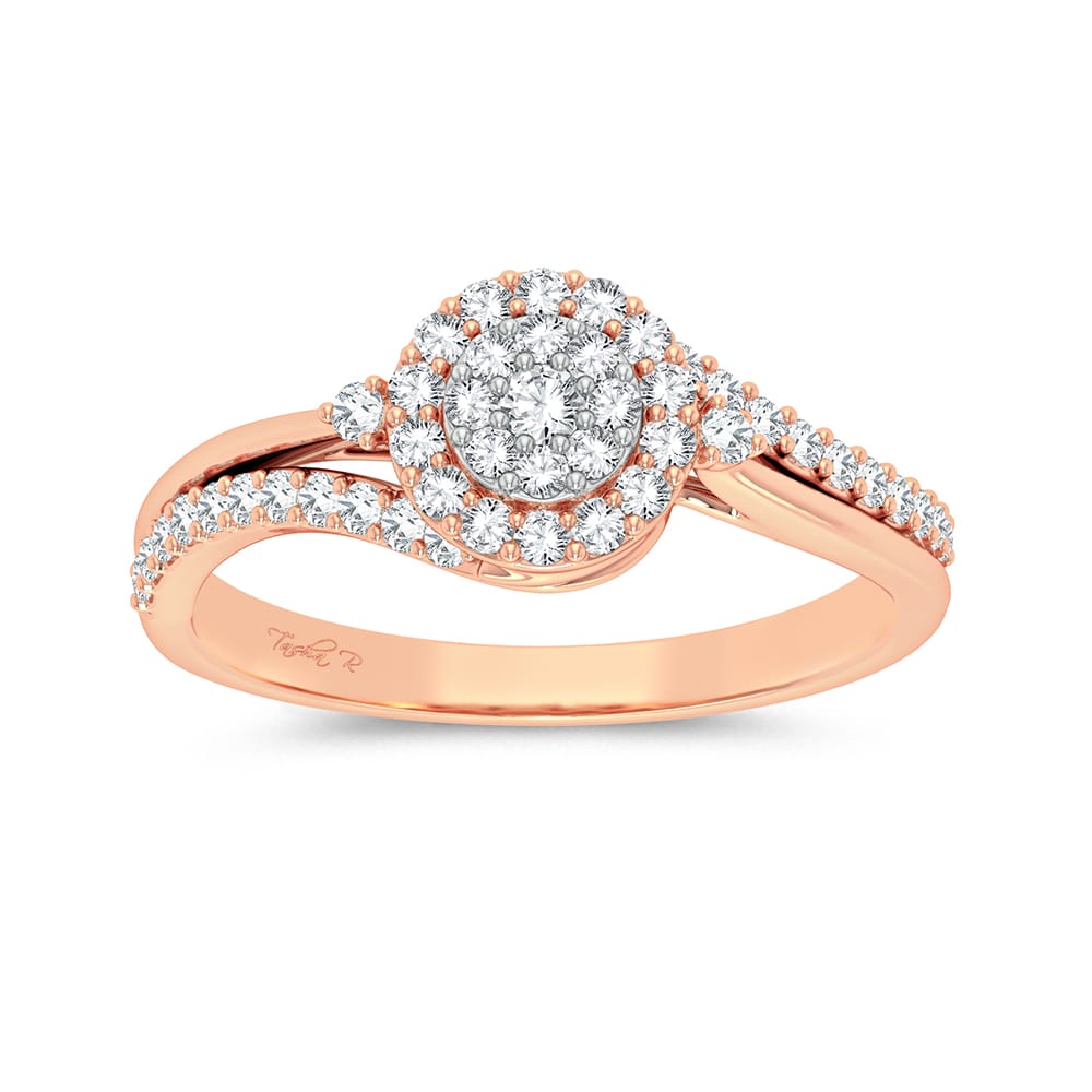 10K Rose Gold 0.40Ct Fashion Ring