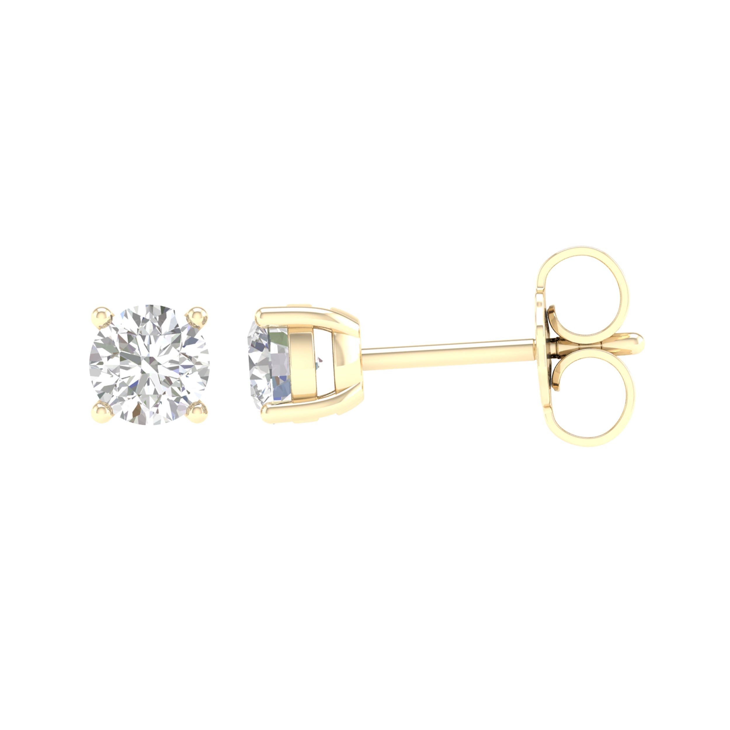 14K Yellow Gold 0.50Ct Certified Lab Grown Diamond Earring ( Igi Certified )