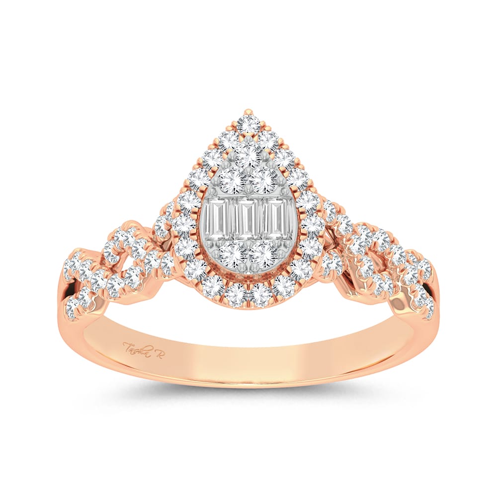 14K Rose Gold 0.50Ct Fashion Ring