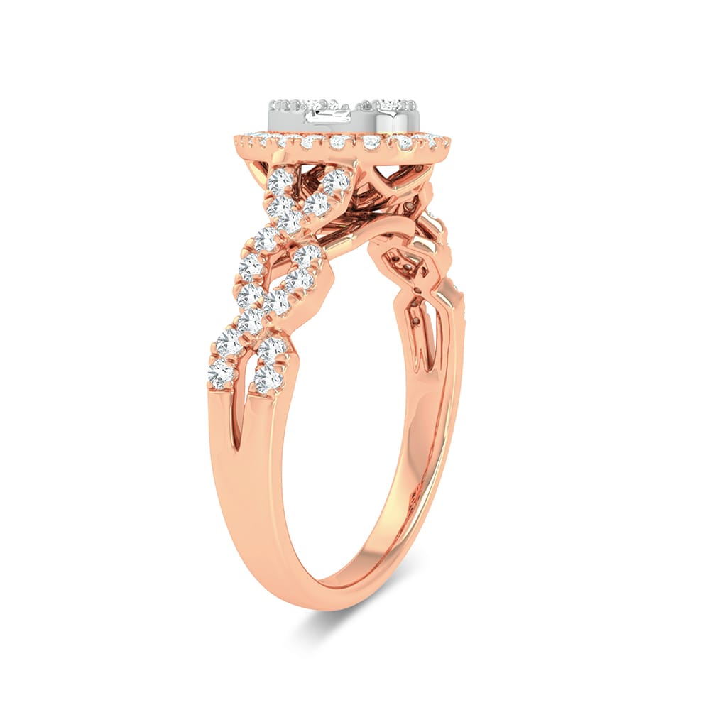 14K Rose Gold 0.50Ct Fashion Ring