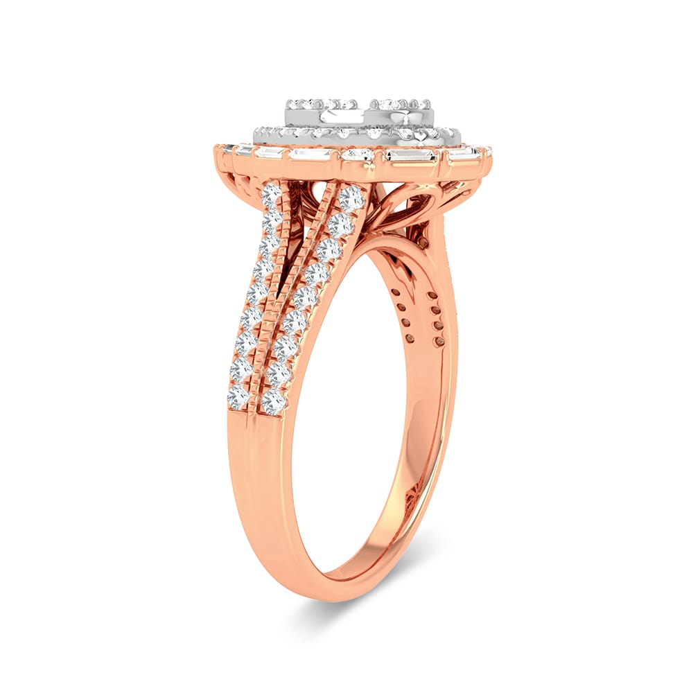 14K Rose Gold 0.75Ct Engagement Ring