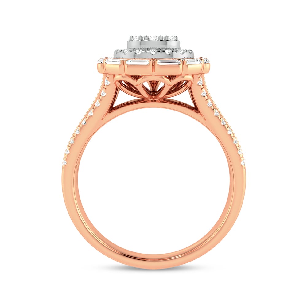 14K Rose Gold 0.75Ct Engagement Ring