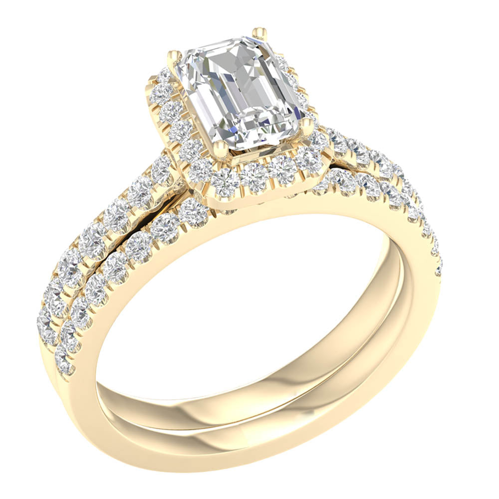 14K White Gold 2.25Ct Lab Grown Bridal Ring