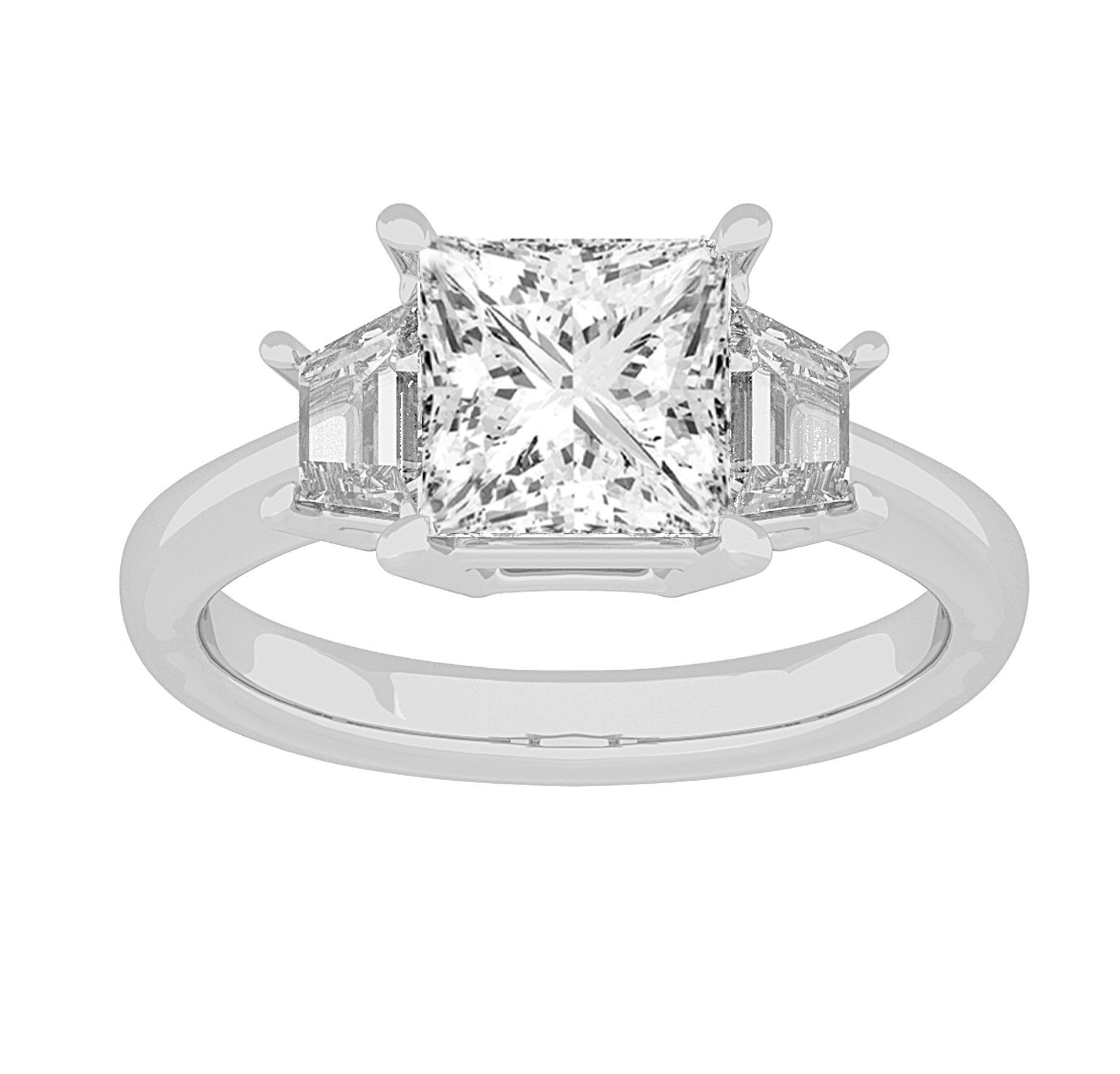 14K White Gold 2.76Ct Lab Grown Diamond Ring