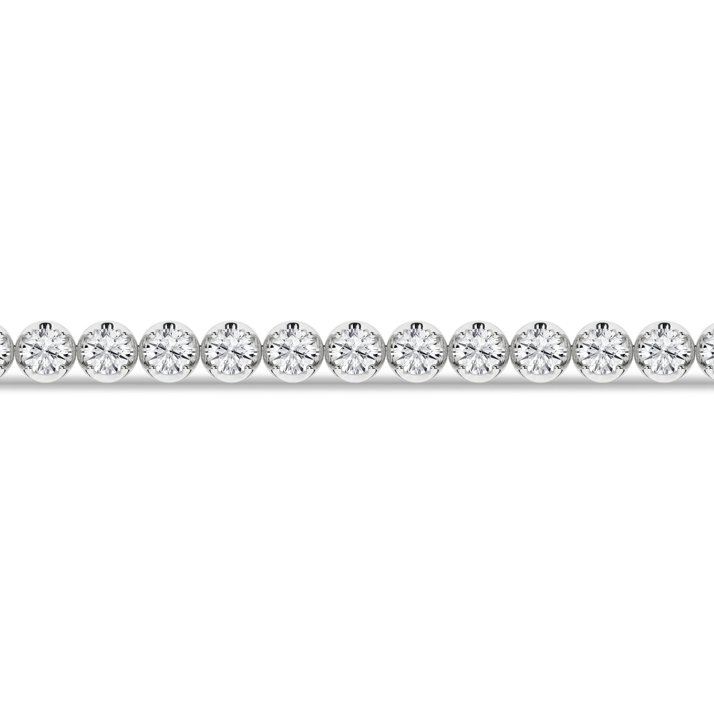 14K White Gold 7.00Ct  Lab Grown Diamond Bracelet