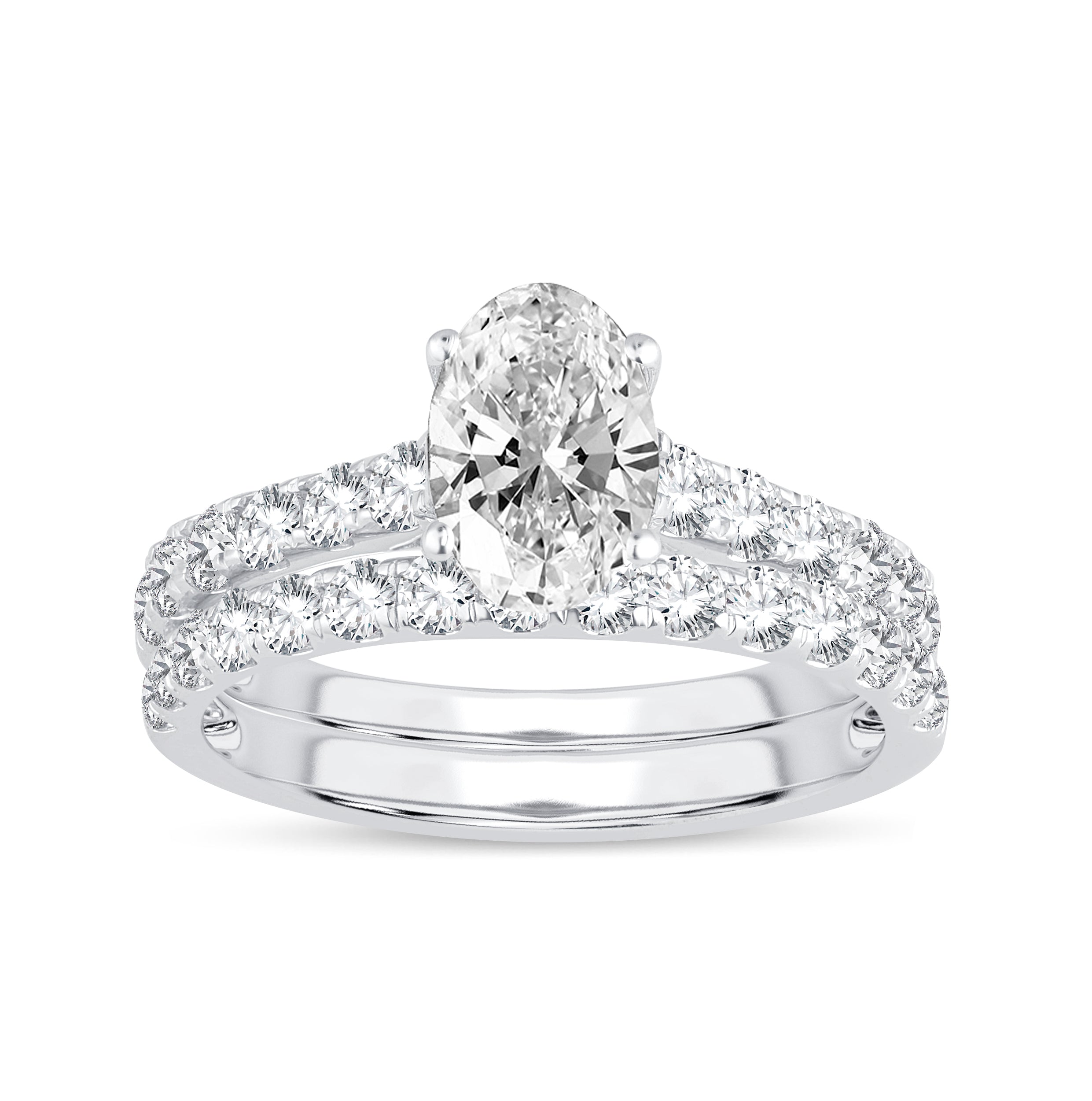 14K White Gold 2.00Ct Certified Lab Grown Bridal Ring